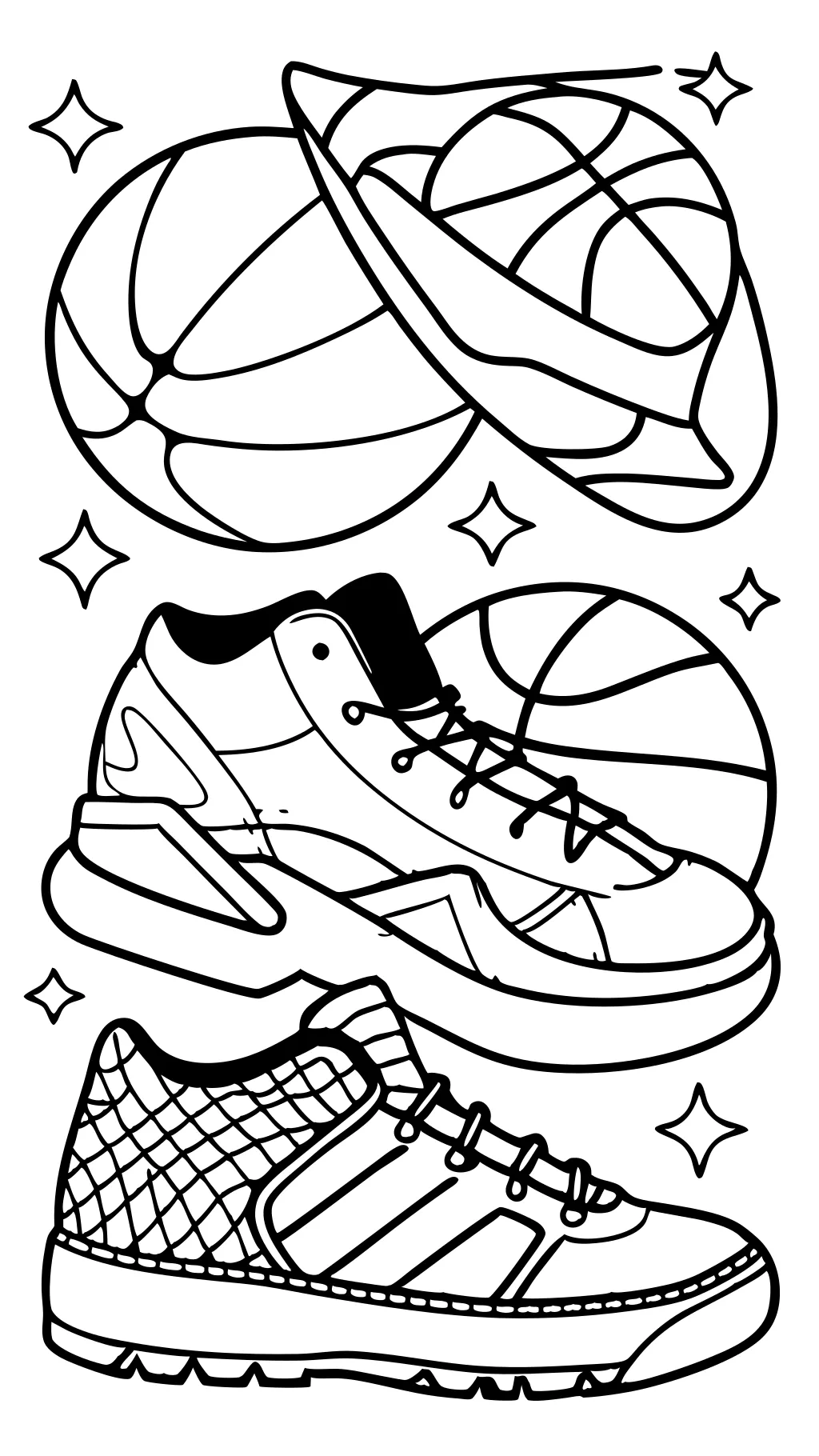 pages à colorier chaussures de basket-ball